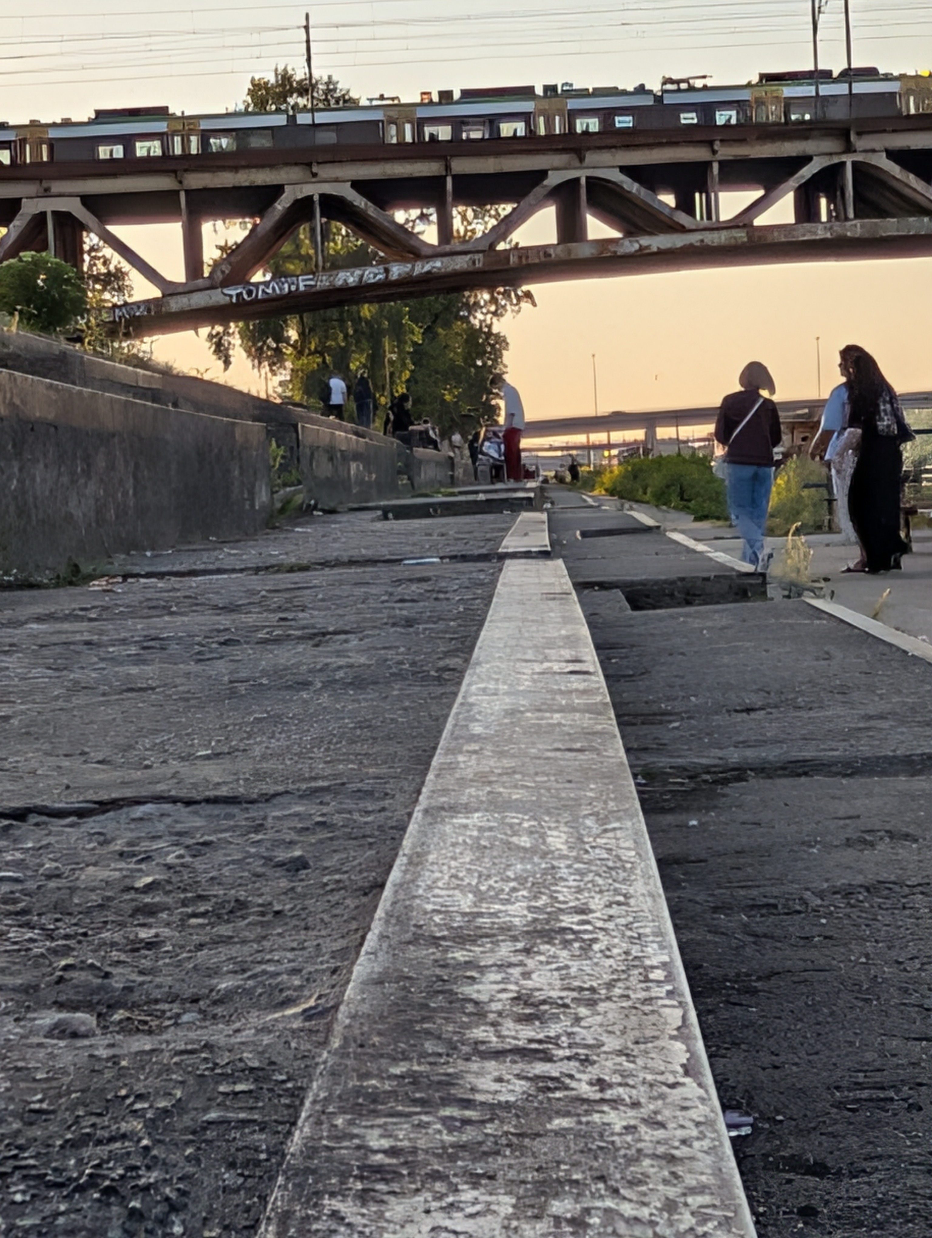 Evening by the river in Warsaw