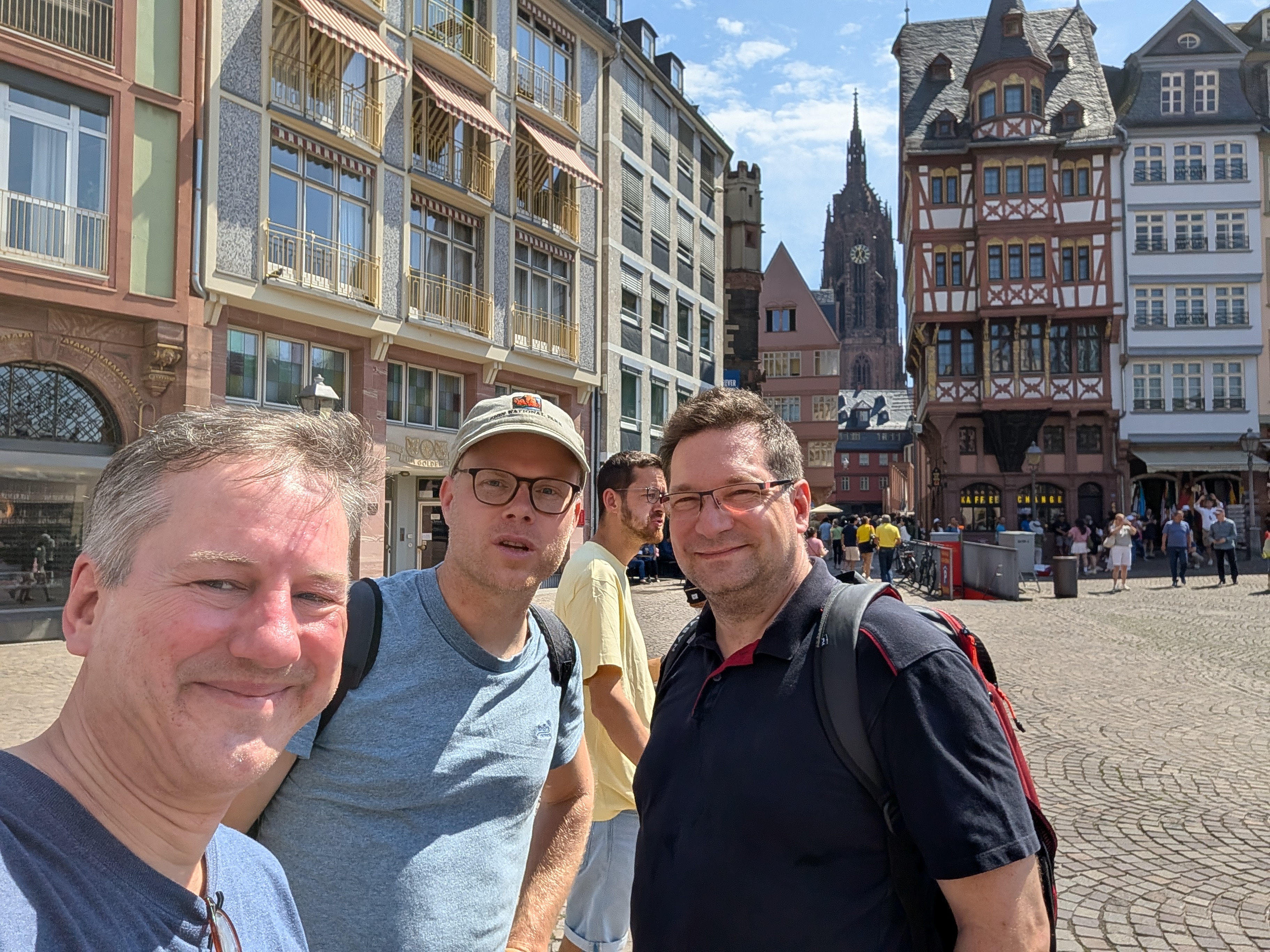Downtown Frankfurt with the team