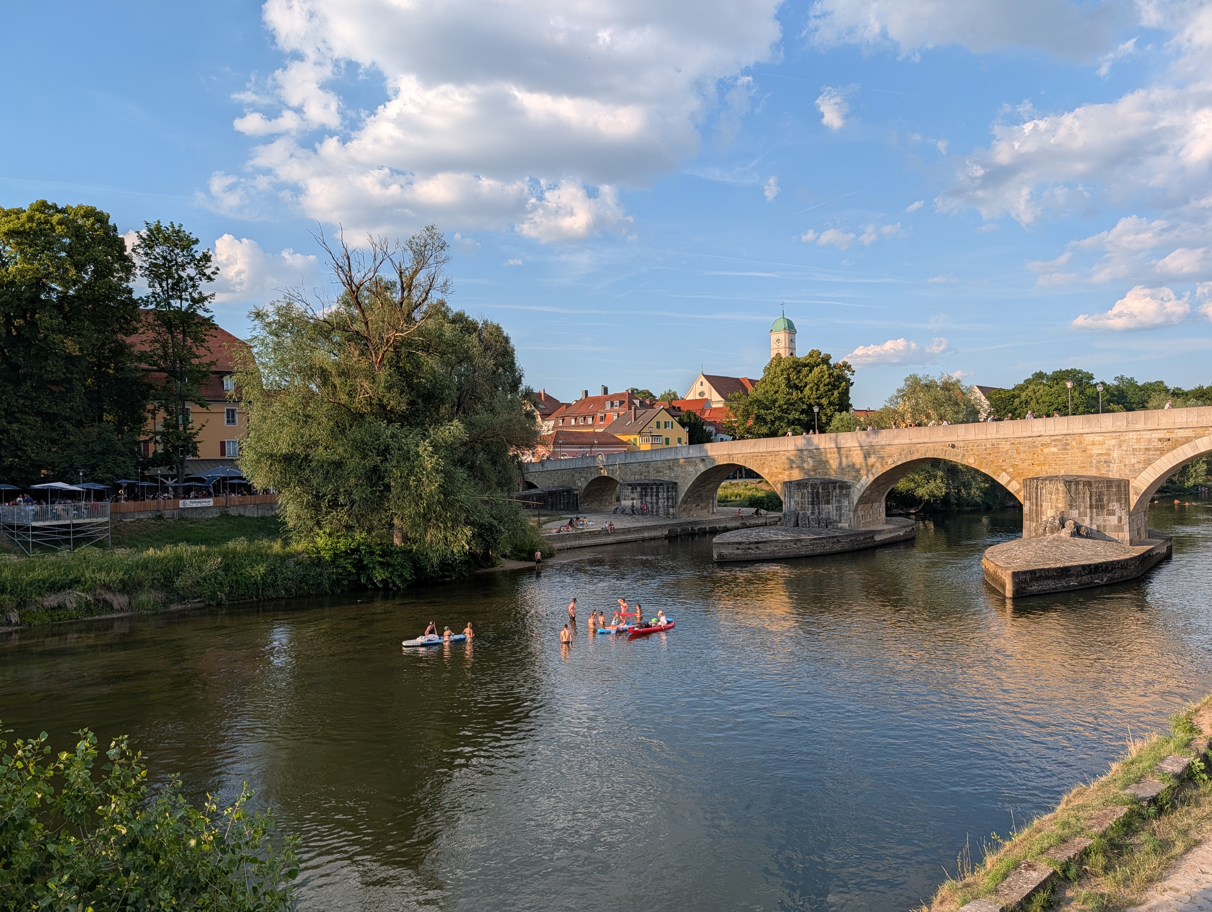 The stone bridge across the Danube