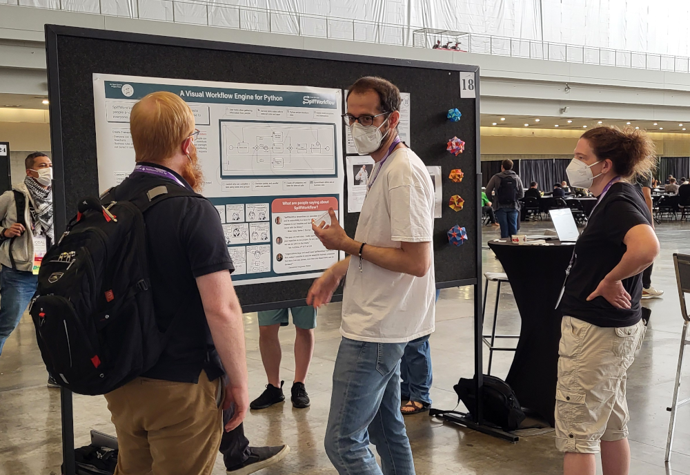 Kevin Burnett and Elizabeth Esswein presenting SpiffWorkflow